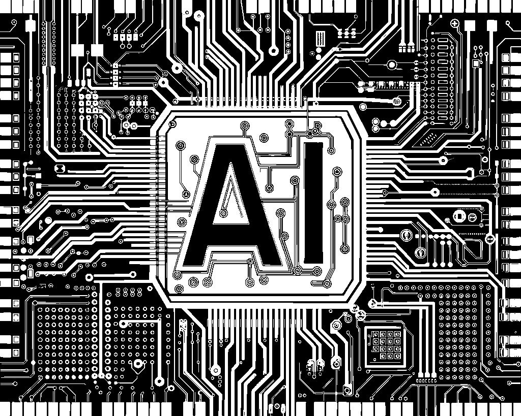 Free ai generated artificial intelligence typography vector