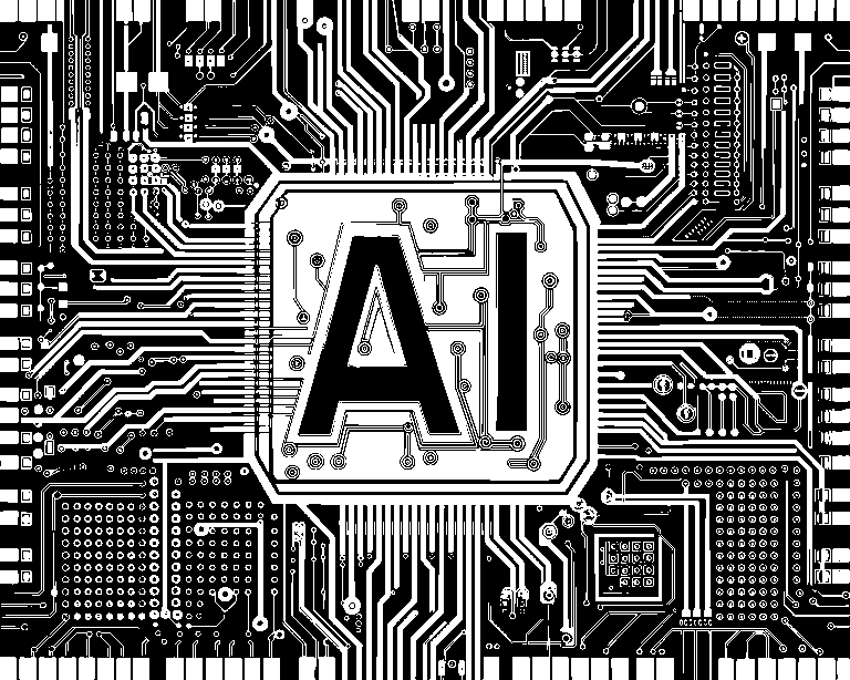 Free ai generated artificial intelligence typography vector